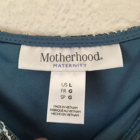 Motherhood Maternity floral lace overlay blouse L - Picture 7 of 9